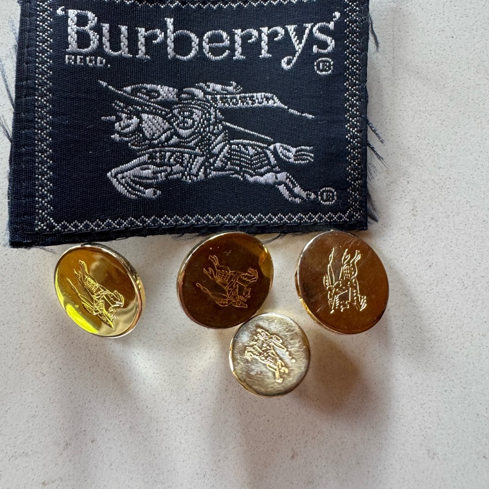 Burberry Gold-tone Equestrian Logo Buttons - Set of 4